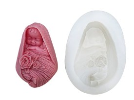 Molde silicona bebe envuelto